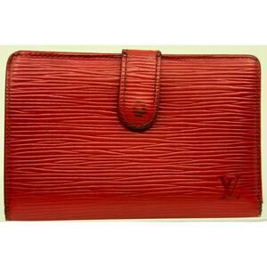 Authentic Louis Vuitton Epi Leather French Purse Wallet in Red
